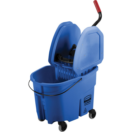 Ensemble de seau pour vadrouille et essoreuse WaveBrake, Pression vers le bas, 8,75 gal. US (35 pintes), Bleu Distribution Industrielle GC