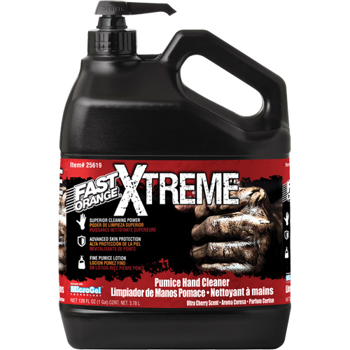 Nettoyant professionnel pour les mains Xtreme, Pierre ponce, 3,78 L, Bouteille &agrave; pompe, Cerise Distribution Industrielle GC