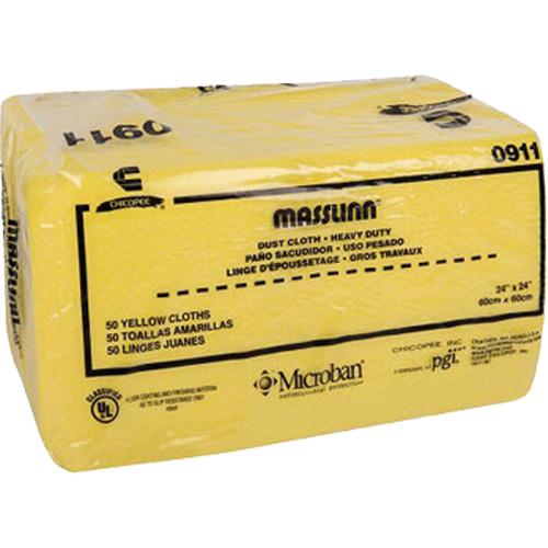 Masslin Heavy-Duty Dust Cloth, Microfibre, Yellow Distribution Industrielle GC