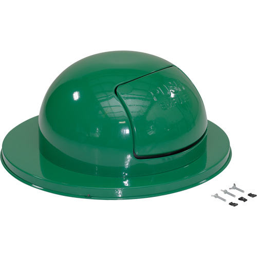 Couvercle pour baril &agrave; d&eacute;chets, Couvercle bomb&eacute;, M&eacute;tal, Convient aux contenants 23-1/2" dia. Distribution Industrielle GC