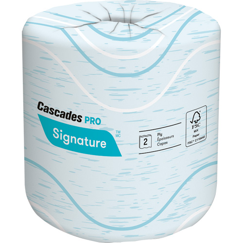 Pro Signature Toilet Paper, 2 Ply, 400 Sheets/Roll, 133' Length, White Distribution Industrielle GC