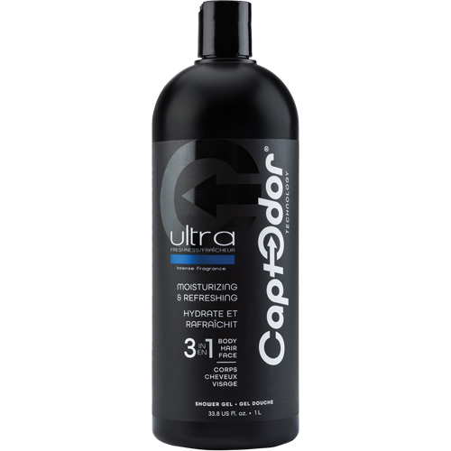 Gel douche 3 en 1, 1000 ml, Ultra fraîcheur, Bouteille Distribution Industrielle GC