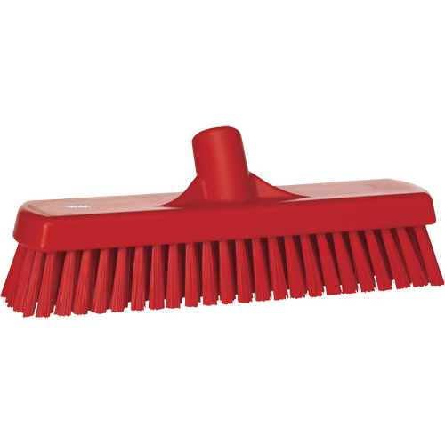Deck & Wall Scrub Brush, Stiff Bristles, 12", Polyester, Red Distribution Industrielle GC