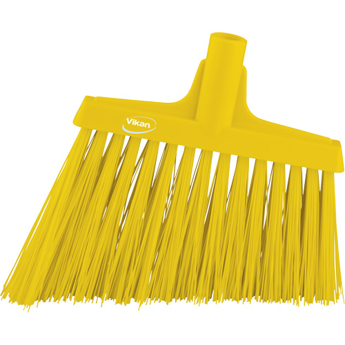 Angle Broom Head, X-Coarse Bristles, 12", Polyester, Yellow Distribution Industrielle GC