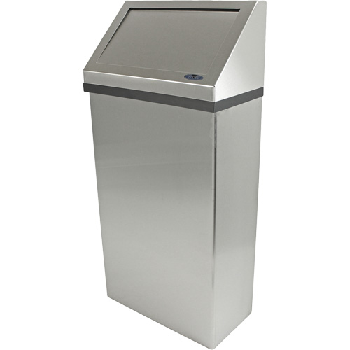 Poubelle murale, Acier inoxydable, 13,2 gal. US Distribution Industrielle GC