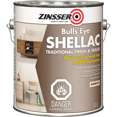Scellant &agrave; la gomme-laque Zinsser Bulls Eye, Ambr&eacute;e, 3,7 L Distribution Industrielle GC