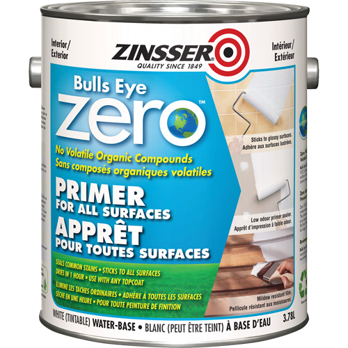 Appr&ecirc;t &agrave; faible teneur en COV Bulls Eye Zero, 3,78 L, Gallon, Blanc teintable Distribution Industrielle GC
