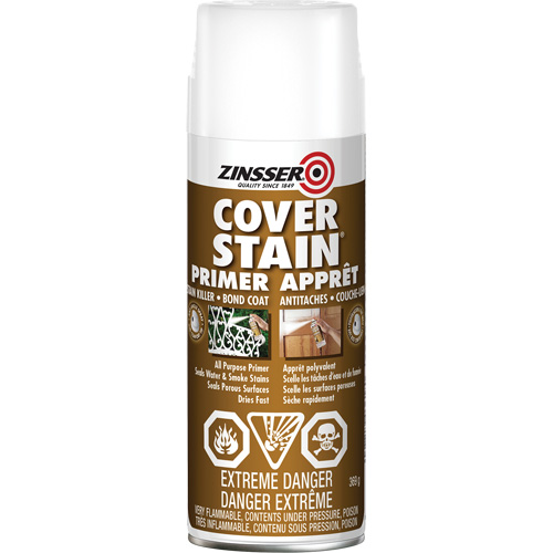 Scellant d'appr&ecirc;t &agrave; base d'huile Cover Stain, Canette a&eacute;rosol, Blanc Distribution Industrielle GC