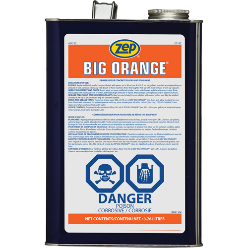 Big Orange Citrus Industrial Degreaser, 3.78 L Distribution Industrielle GC