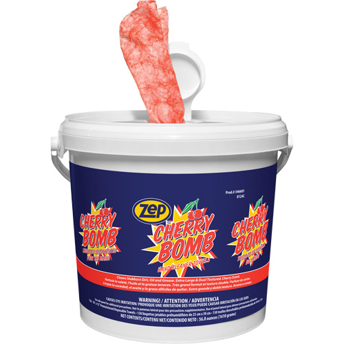 Lingettes nettoyantes surpuissantes pour les mains Cherry Bomb Distribution Industrielle GC