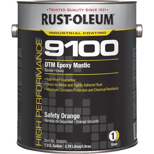 Base de mastic &eacute;poxy DTM du syst&egrave;me 9100, Orange s&eacute;curit&eacute;, Gallon Distribution Industrielle GC
