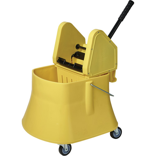 Ensemble de seau pour vadrouille et essoreuse Champ, Pression vers le bas, 10 gal. US (40 pintes), Jaune Distribution Industrielle GC