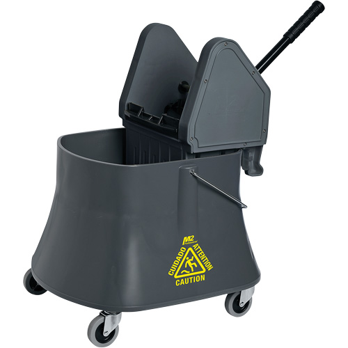 Champ Bucket & Wringer Combo, Down Press, 10 US Gal.(40 Quart), Grey Distribution Industrielle GC