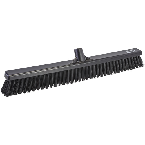 T&ecirc;te de balai-brosse &agrave; soies combin&eacute;es, Crins Cors&eacute;/Fin, 24", Polyester, Noir Distribution Industrielle GC