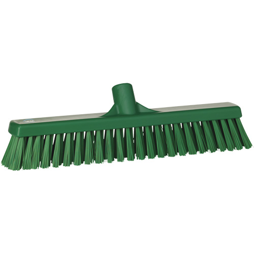 T&ecirc;te de balai-brosse &agrave; soies combin&eacute;es, Crins Cors&eacute;/Fin, 16-1/2", Polyester, Vert Distribution Industrielle GC