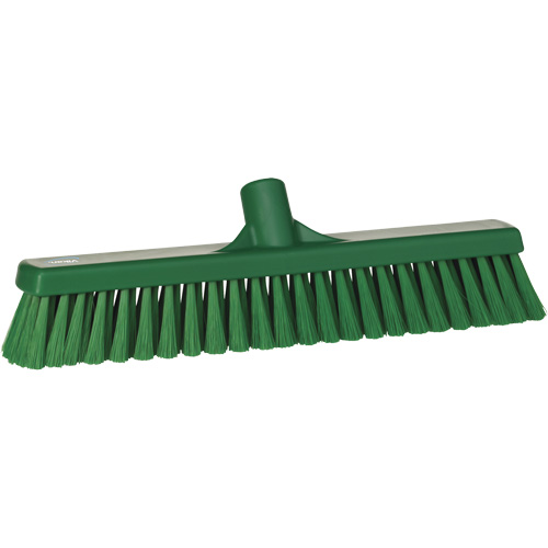 Small Particle Push Broom Head, Fine Bristles, 16-1/2", Polyester, Green Distribution Industrielle GC