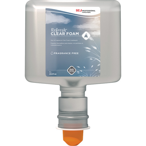Savon transparent pour les mains Refresh, Mousse, 1,2 L, Sans parfum Distribution Industrielle GC