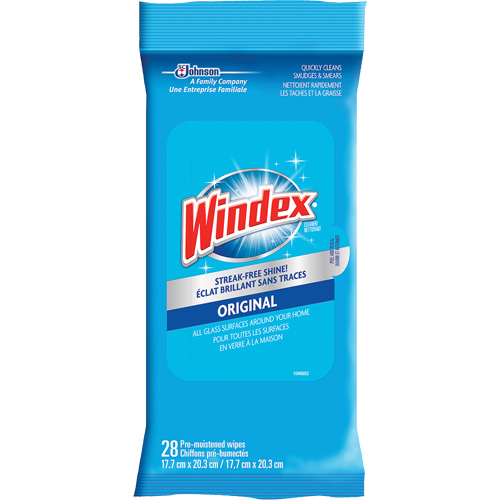 Lingettes nettoyantes pour verre et surfaces de Windex, Sachets Distribution Industrielle GC