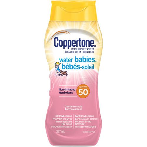 &eacute;cran solaire non irritant Water Babies, FPS 50, Lotion Distribution Industrielle GC