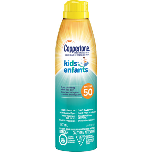 Kids Water Resistant Sunscreen, SPF 50, Aerosol Distribution Industrielle GC