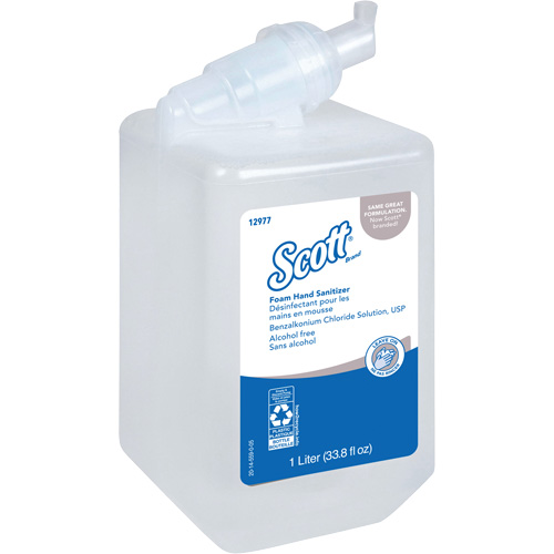 D&eacute;sinfectant en mousse sans alcool pour les mains Essential de Scott, 1000 ml, Cartouche de recharge, 0% alcool Distribution Industrielle GC