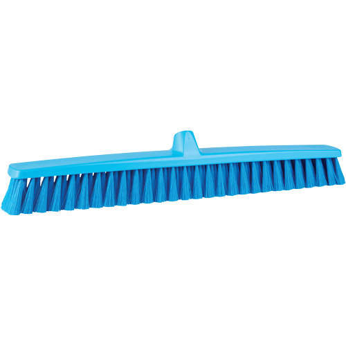 ColorCore Push Broom, Fine Bristles, 24", Polypropylene, Blue Distribution Industrielle GC