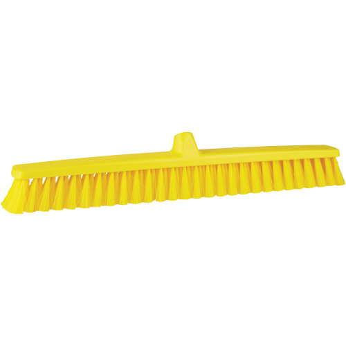 ColorCore Push Broom, Fine Bristles, 24", Polypropylene, Yellow Distribution Industrielle GC