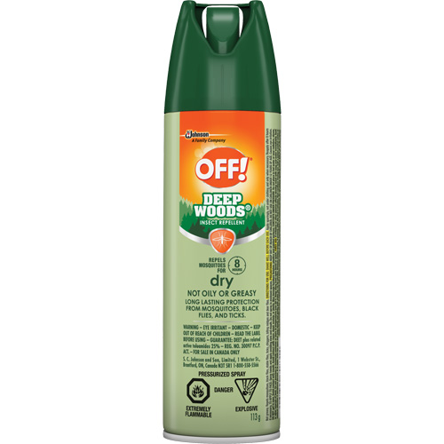 Insectifuge Off! R&eacute;gions sauvages, DEET &agrave; 25 %, A&eacute;rosol, 113 g Distribution Industrielle GC