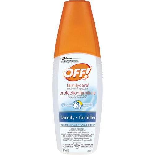 Insectifuge Off! Protection familiale &agrave; parfum de Vague d&eacute;t&eacute;, DEET &agrave; 7 %, Vaporisateur, 175 ml Distribution Industrielle GC
