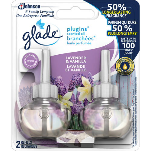 Glade&reg; PlugIns&reg; Scented Oil Refills, Lavender & Vanilla, Cartridge Distribution Industrielle GC