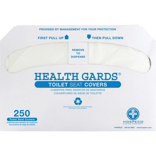 Couvre-si&egrave;ges de toilettes pli&eacute;s en deux Health Gards Distribution Industrielle GC
