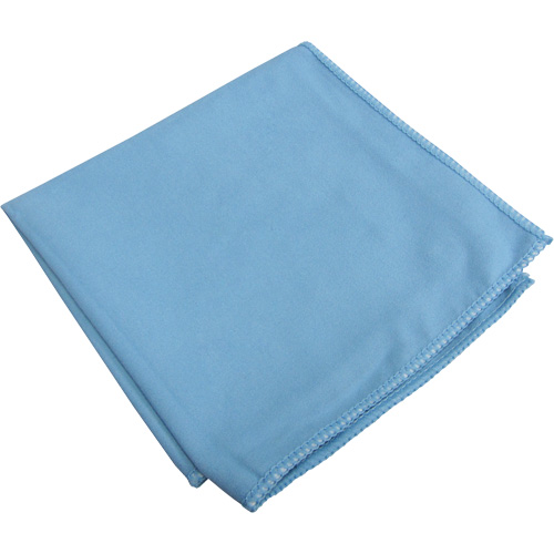 Chiffons sp&eacute;cialis&eacute;s pour vitres et miroirs, Microfibre, Bleu Distribution Industrielle GC