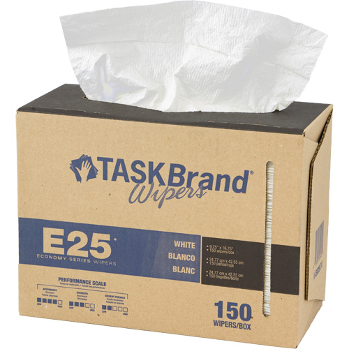 TaskBrand&reg; E25 Economy Scrim Wipers, All-Purpose, 16-3/4" L x 9-3/4" W Distribution Industrielle GC