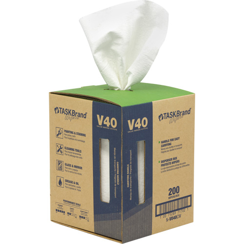 TaskBrand&reg; V40 Value Series Wipers, All-Purpose, 12" L x 10" W Distribution Industrielle GC