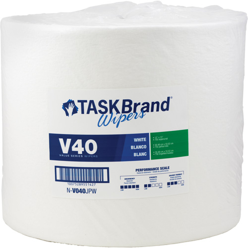 TaskBrand&reg; V40 Value Series Wipers, All-Purpose, 13" L x 12" W Distribution Industrielle GC