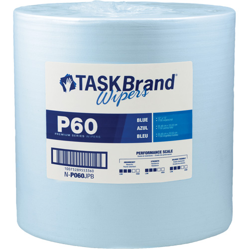 Chiffons de premi&egrave;re qualit&eacute; P60 TaskBrand, Tout usage, 13" lo x 12" la Distribution Industrielle GC