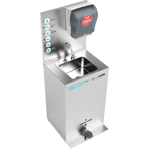 Poste de nettoyage des mains portable MRSink Distribution Industrielle GC