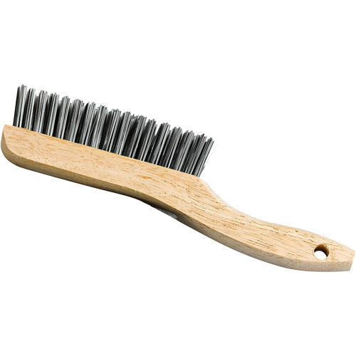 Shoe Handle Scratch Brush, Steel, 4 x 16 Wire Rows, 9-3/4" Long Distribution Industrielle GC