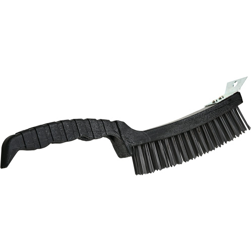 Scratch Brush, Steel, 4 x 17 Wire Rows, 12" Long Distribution Industrielle GC