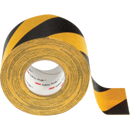 Ruban antid&eacute;rapant tout usage Safety-Walk, 4" x 60', Noir & jaune Distribution Industrielle GC