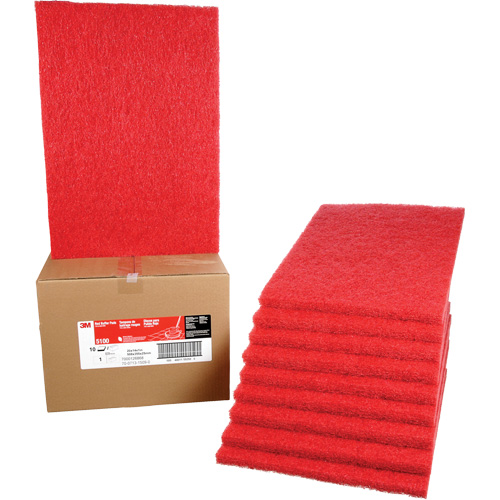 Carpet Bonnet Pad, 14" x 20", Buffing/Cleaning, Red Distribution Industrielle GC