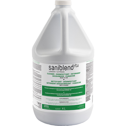 SaniBlend Ready-To-Use Disinfectant & Sanitizer, 4 L, Jug Distribution Industrielle GC