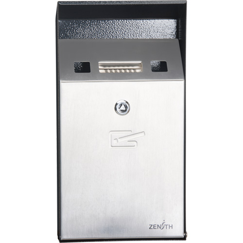 Smoking Receptacle, Wall-Mount, Stainless Steel, 1 Litre Capacity, 11-4/5" Height Distribution Industrielle GC