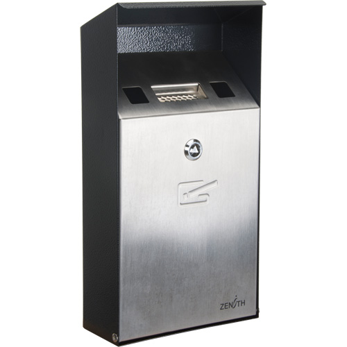 Smoking Receptacle, Wall-Mount, Stainless Steel, 1 Litre Capacity, 11-4/5" Height Distribution Industrielle GC