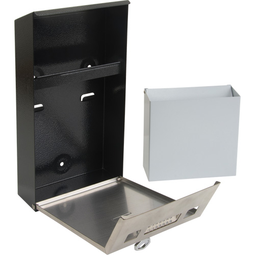 Smoking Receptacle, Wall-Mount, Stainless Steel, 1 Litre Capacity, 11-4/5" Height Distribution Industrielle GC