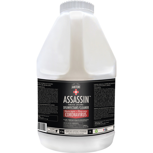 Janitori Assassin Ready-to-Use Disinfectant Cleaner, 4 L, Jug Distribution Industrielle GC