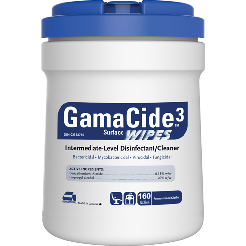 D&eacute;sinfectant pour surfaces multiples GermiCide3, 160 lingettes Distribution Industrielle GC