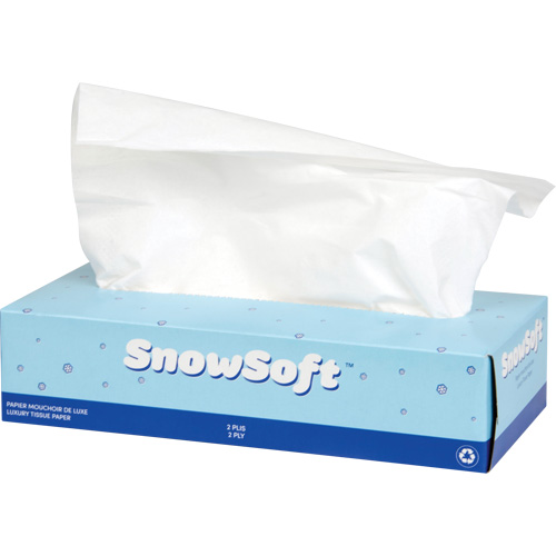 Papier-mouchoir de premi&egrave;re qualit&eacute; Snow Soft, 2 pli, 7,4" lo x 8,4" la, 100 feuilles/boîte Distribution Industrielle GC