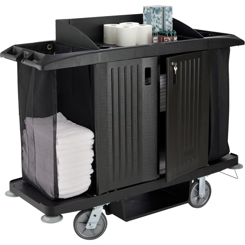 Executive Full-Size Housekeeping Cart with Doors Distribution Industrielle GC