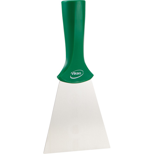 Grattoir en acier inoxydable avec poign&eacute;e montable sur manche, Vert, 4" la x 8" lo Distribution Industrielle GC